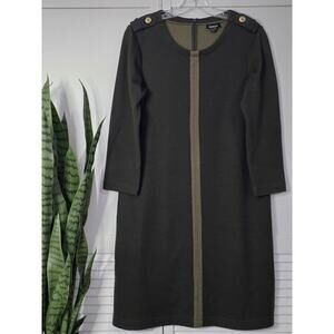WORTH NEW YORK Womens Olive Wool /Cotton Blend Dress Size 10 Business Smart